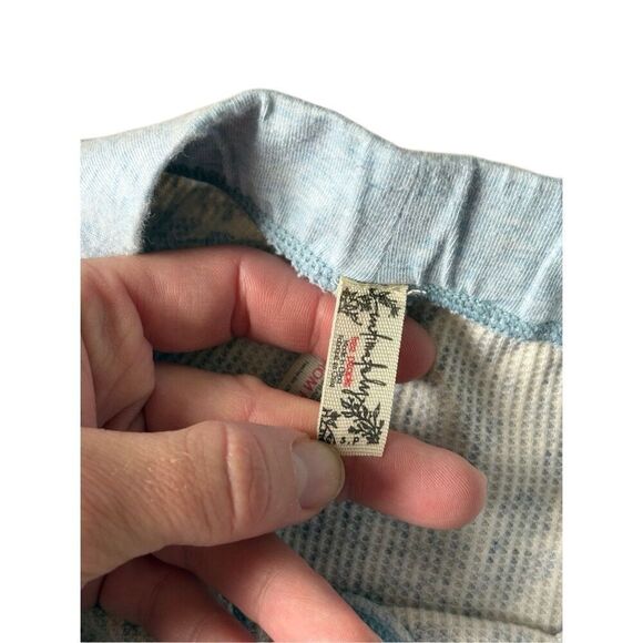 Free People Chill Evening Fairisle Pajamas Pants size S Cream Blue - Picture 5 of 8